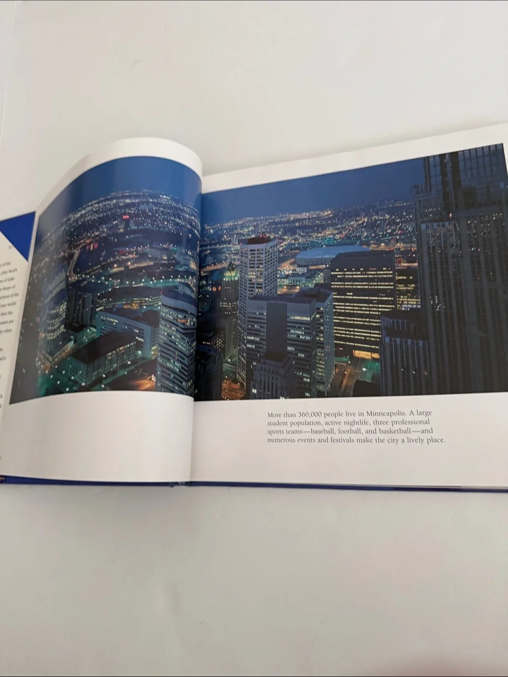 Minneapolis and St. Paul Hardcover City Photo Book - Blue & Gold Cover
